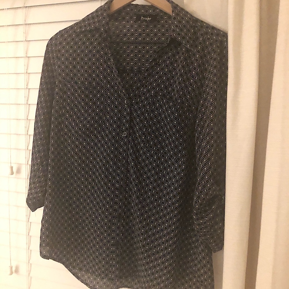 Black and White Blouse